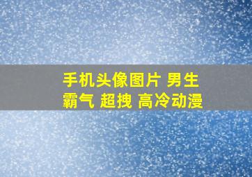 手机头像图片 男生 霸气 超拽 高冷动漫